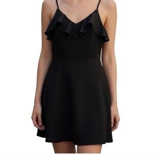 Altard State Size Large Black Party Dress Black Ruffled Preowned‎